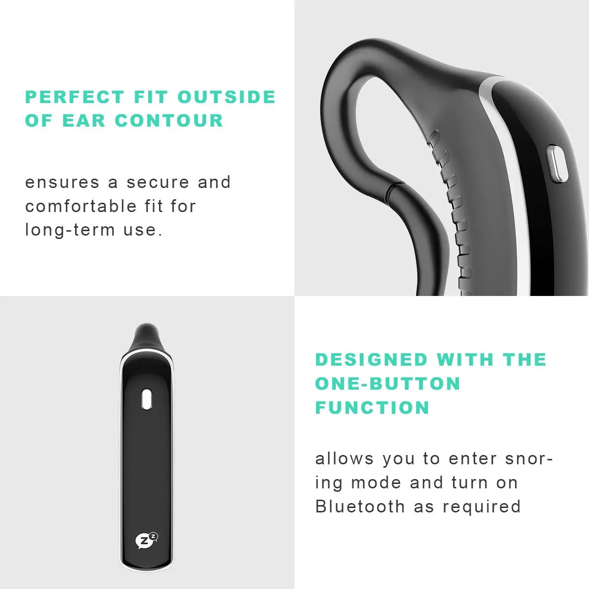 24 Hours Bluetooth Anti-snoring Device Charge Snore Earset Sleeping Aid Snoring Analyzes Sleep Datas Good Sleep HASHTAG