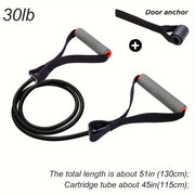 High Quality Latex Resistance Band With Big Handles And Door Anchor, Exercise Bands, Workout Bands, Suitable For Fitness Strength Training, Yoga, Pilates, Home Gym HASHTAG