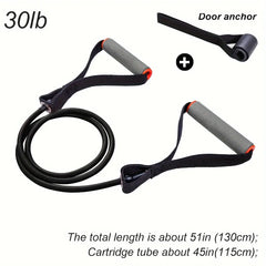 High Quality Latex Resistance Band With Big Handles And Door Anchor, Exercise Bands, Workout Bands, Suitable For Fitness Strength Training, Yoga, Pilates, Home Gym HASHTAG
