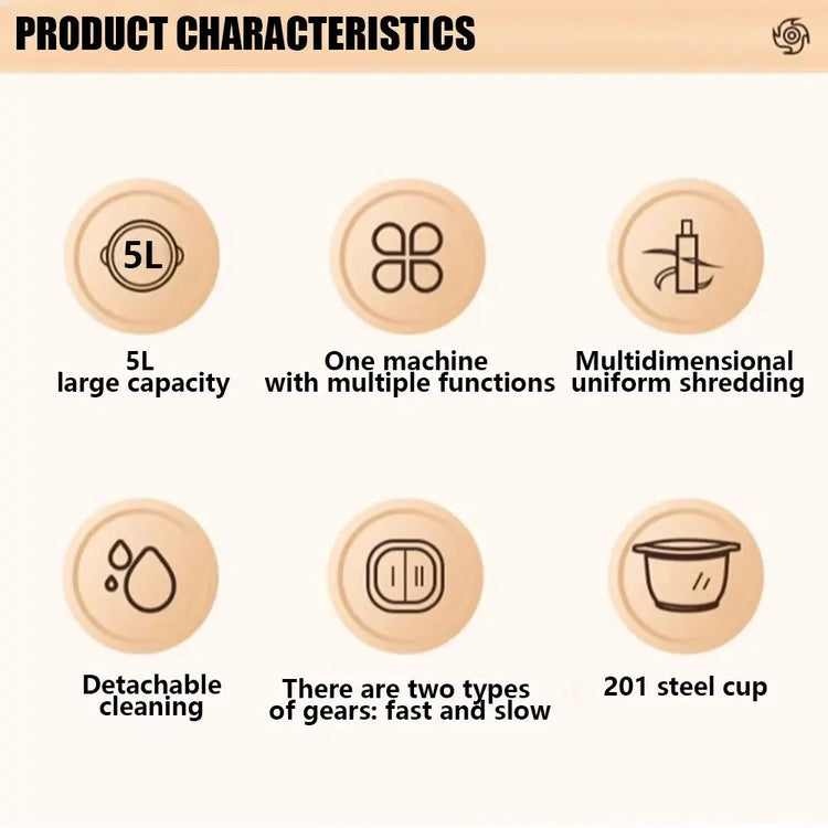 5L Electric Meat Grinder Mincer Mixer Home Blender Alimentare Chopper Processor Blade AliExpress