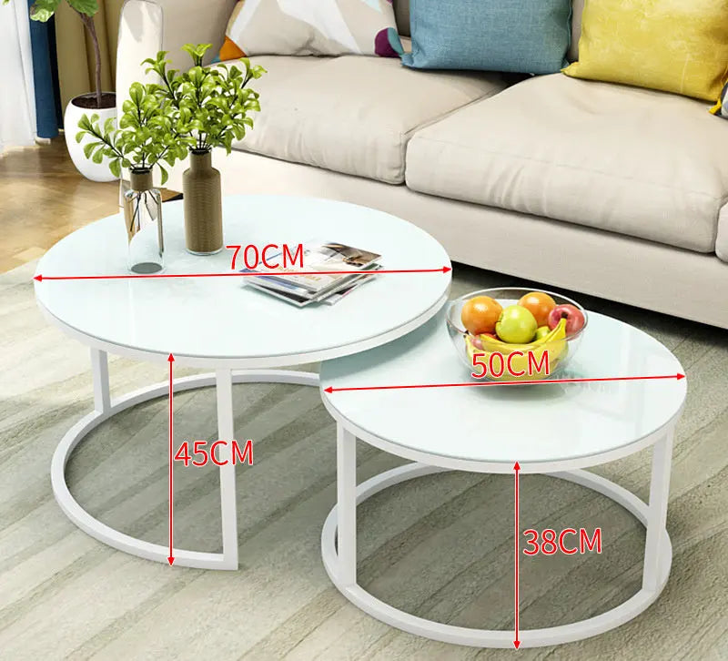 Simple Home Balcony Round Coffee Table - HASHTAG