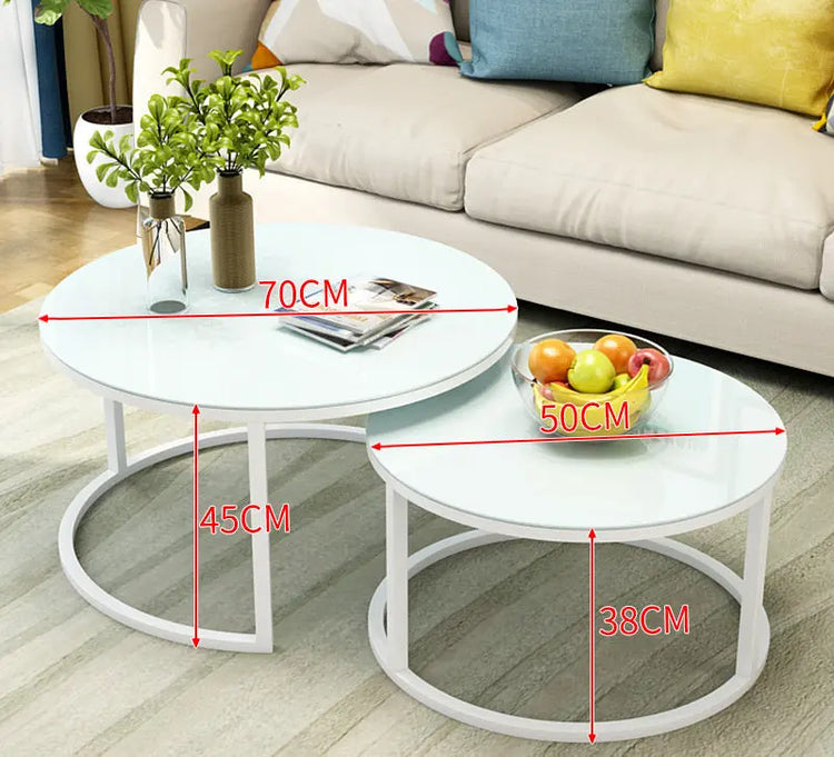 Simple Home Balcony Round Coffee Table - HASHTAG