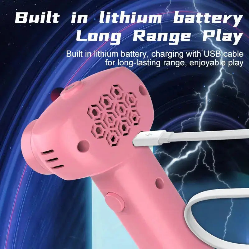 USB Rechargeable Glow String Launcher Toy Luminous Rope Shooter ABS Decompression Fidget Toy 3M Yarn for Kids Adults Party Gift HASHTAG
