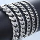 New Trendy Cuban Chain Men Bracelet Classic Stainless Steel 3/5/7/9mm Width Chain Bracelet For Men Women Jewelry Gift HASHTAG