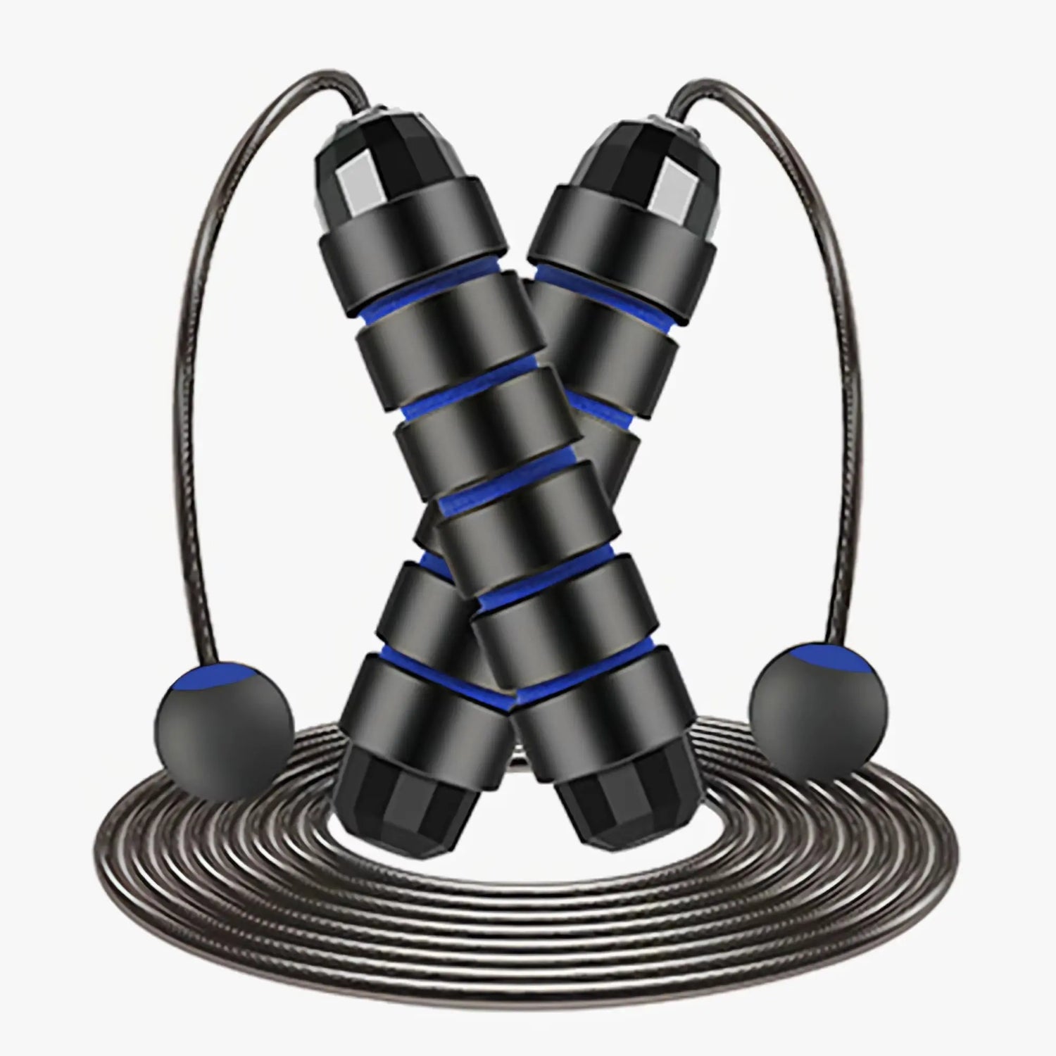 With Ball Bearings Adjustable Tangle-Free Speed Wire Jump Rope Workout with Foam Handles for Fitness Home Workouts and Slim Body