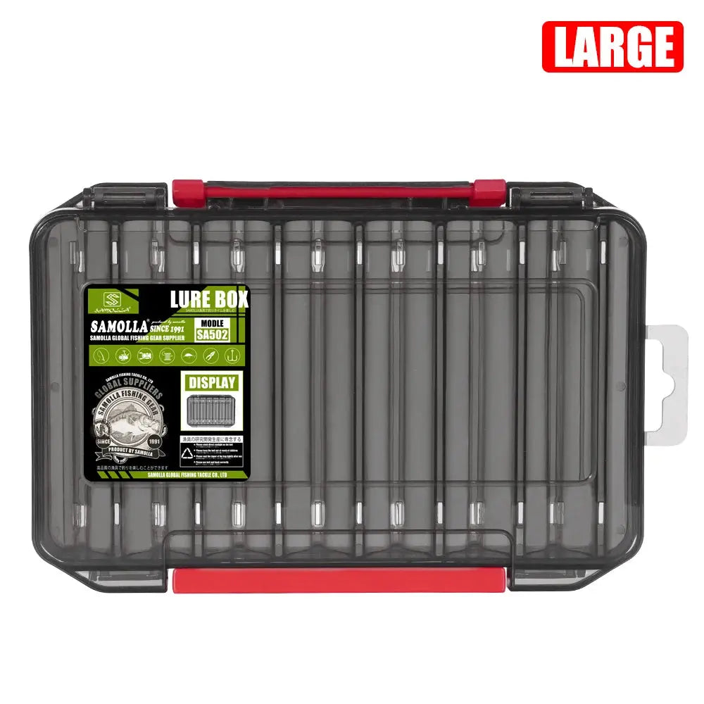 Fishing Tackle Box 14 Compartments Fishing Accessories Lure Hook Storage Case Double Sided Fishing Tool Organizer Boxes - HASHTAG