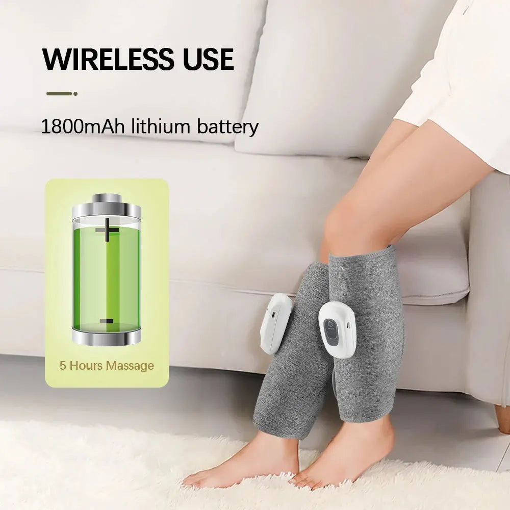 Eletric 360° Air Pressure Calf Massager Portable Leg Massage Airbag Compresstion Relax Foot Calf Muscle Blood Circulation - HASHTAG