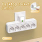 EU plug and socket, 4-pole socket, multifunctional wall plug, with or without extension cords or USB and Type-C interfaces