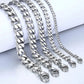 New Trendy Cuban Chain Men Bracelet Classic Stainless Steel 3/5/7/9mm Width Chain Bracelet For Men Women Jewelry Gift HASHTAG