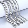 New Trendy Cuban Chain Men Bracelet Classic Stainless Steel 3/5/7/9mm Width Chain Bracelet For Men Women Jewelry Gift HASHTAG