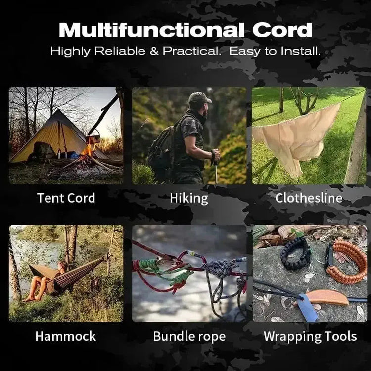 5/15/30m Paracord Rope 7 Strand 4mm Military Tactical 550 Parachute Cord Camping Accessories Outdoor Survival DIY Bracelet Line HASHTAG