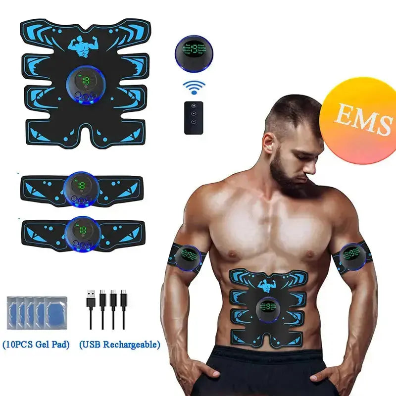 EMS Muscle Stimulator Smart Electric Fitness Abdominal Training Weight Loss Stickers Muscle Relax Body Slimming Shaping Massager HASHTAG