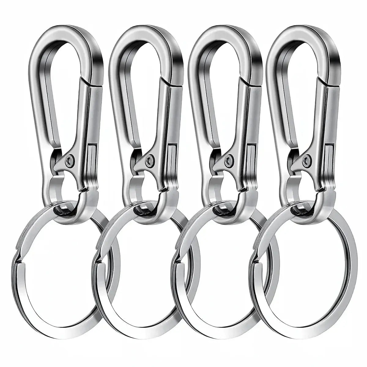4Pcs Carabiner Clip Keychain Metal Carabiner Shape Key Ring Keyring Key Holder Clips Hook Holder Organizer for Car Keys Finder f - My Hashtag Shop