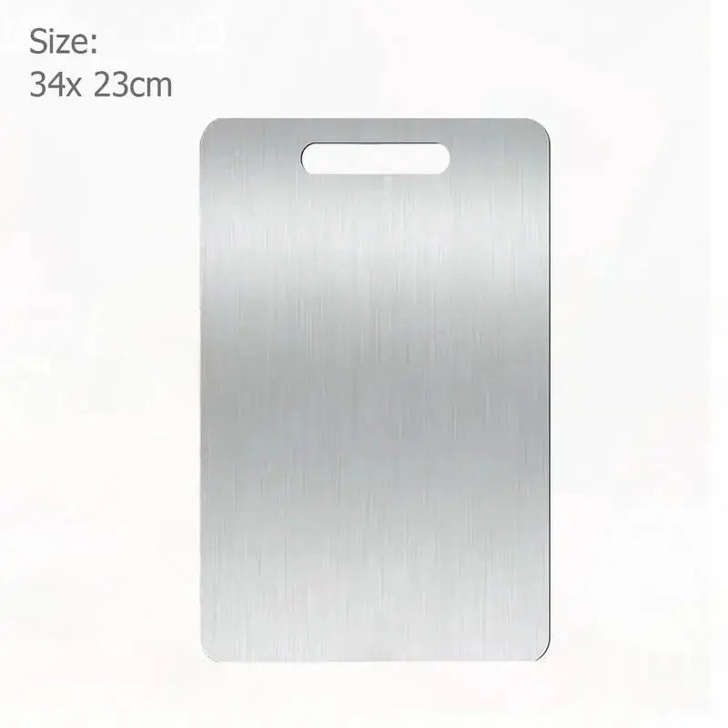 WXCOO Chopping Board Stainless Steel Double Sided Thickened Kneading Dough Board Kitchen Household Fruit Cutting Block HASHTAG