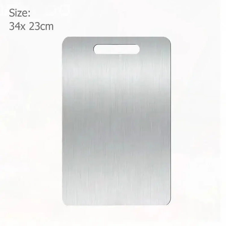 WXCOO Chopping Board Stainless Steel Double Sided Thickened Kneading Dough Board Kitchen Household Fruit Cutting Block HASHTAG