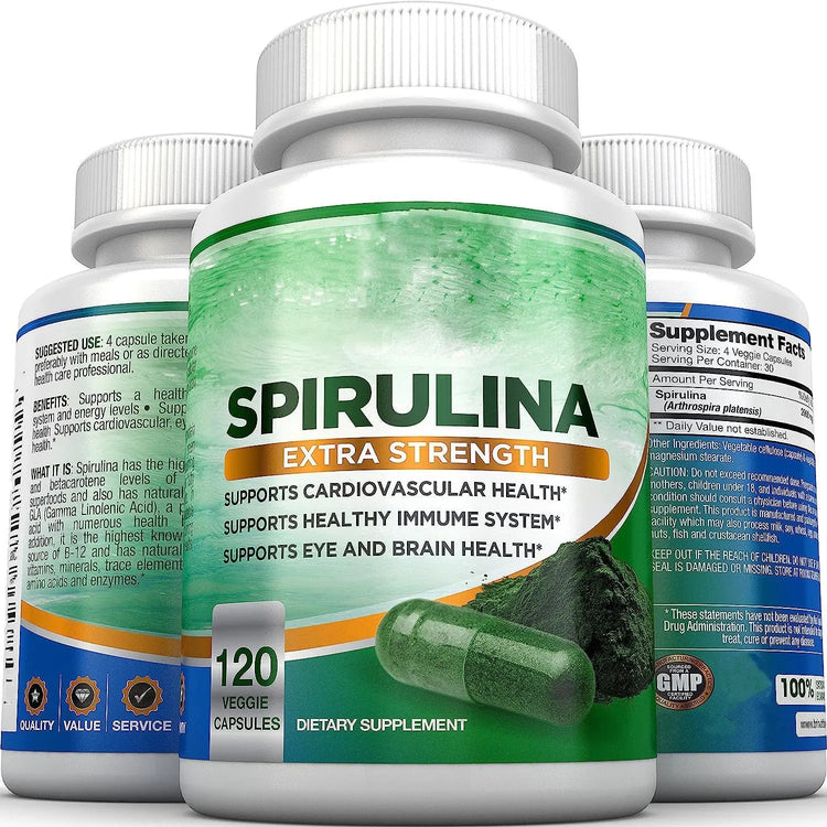Spirulina Capsules 120 Capsules AliExpress