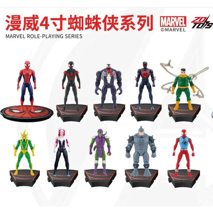 ZD Original Spider Man 4inch GREEN GOBLIN Doctor Octopus VENOM Action Figures MILES GWEN ELECTRO SCARLET SPIDER 2099 RHINO Toys - HASHTAG