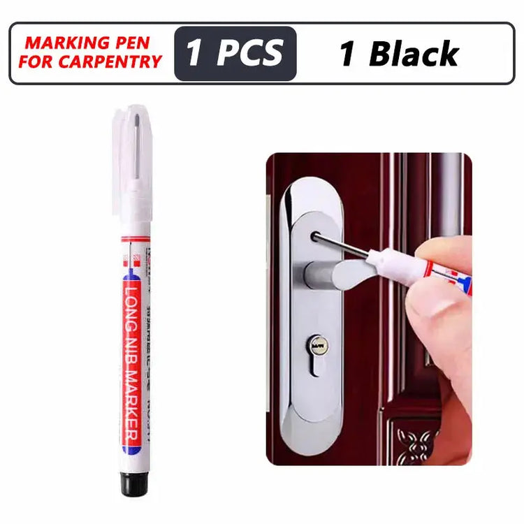 1-40PCS 20mm Deep Hole Long Nib Head Markers For Metal Perforating Pen Waterproof Bathroom Woodworking Decoration Multi-Purpose - My Hashtag Shop