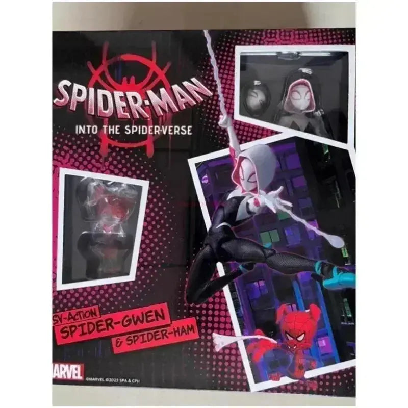 Spiderman Gwen Peter Action Figure Anime Spider-Verse Collection Sentinel Miles Morales Figures Children&