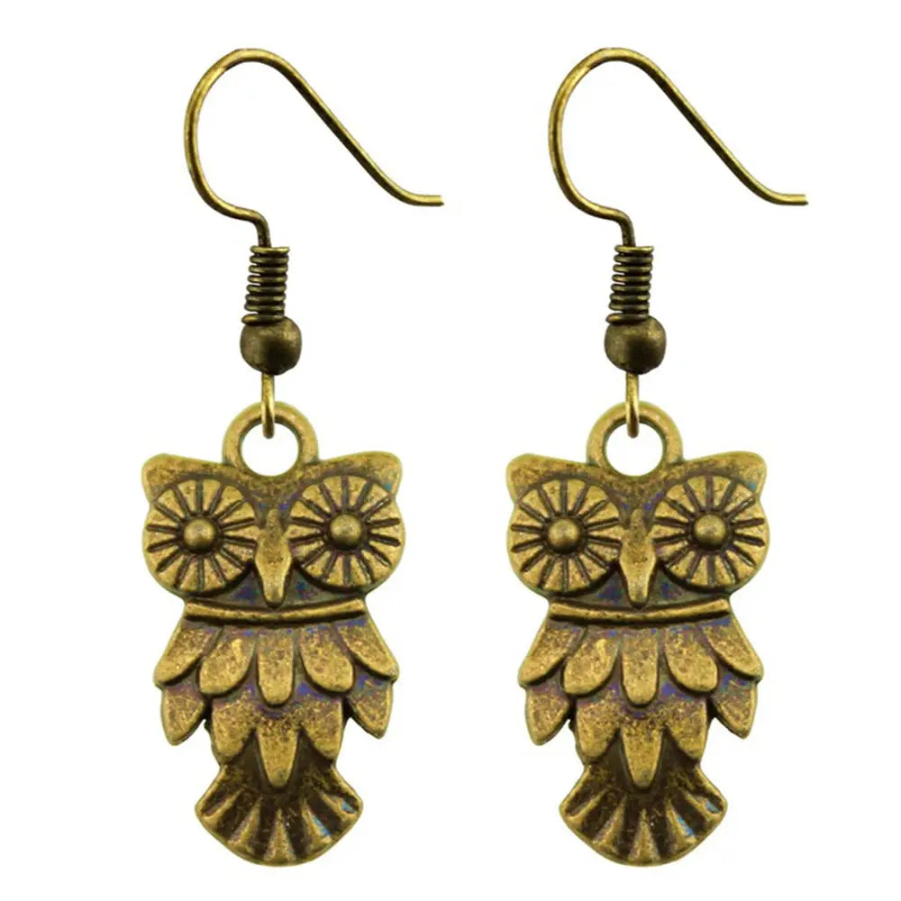 Retro Minimalist Handmade Owl Earrings HASHTAG