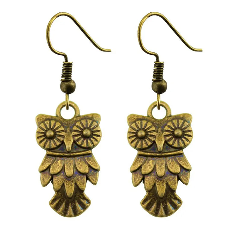 Retro Minimalist Handmade Owl Earrings HASHTAG