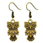 Retro Minimalist Handmade Owl Earrings HASHTAG