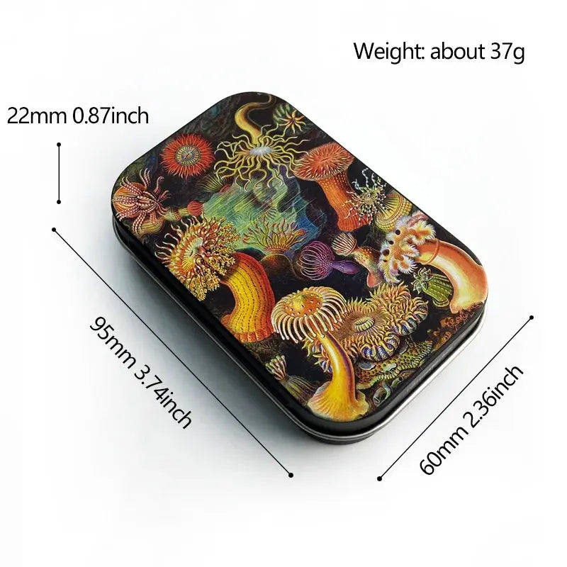 Flip Cap Cigarette Case Rectangle Container Tinplate Box Tobacco Storage Smoking Accessories Jewelry Candy Coin Key Organizer - HASHTAG