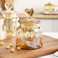 Stained Glass Sealed Jar Love Glass Bottle Household Transparent With Lid - HASHTAG