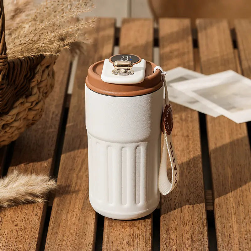 Smart Digital Thermal Bottle Portable Coffee Mug Stainless Steel - HASHTAG