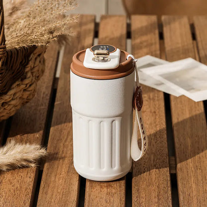 Smart Digital Thermal Bottle Portable Coffee Mug Stainless Steel - HASHTAG