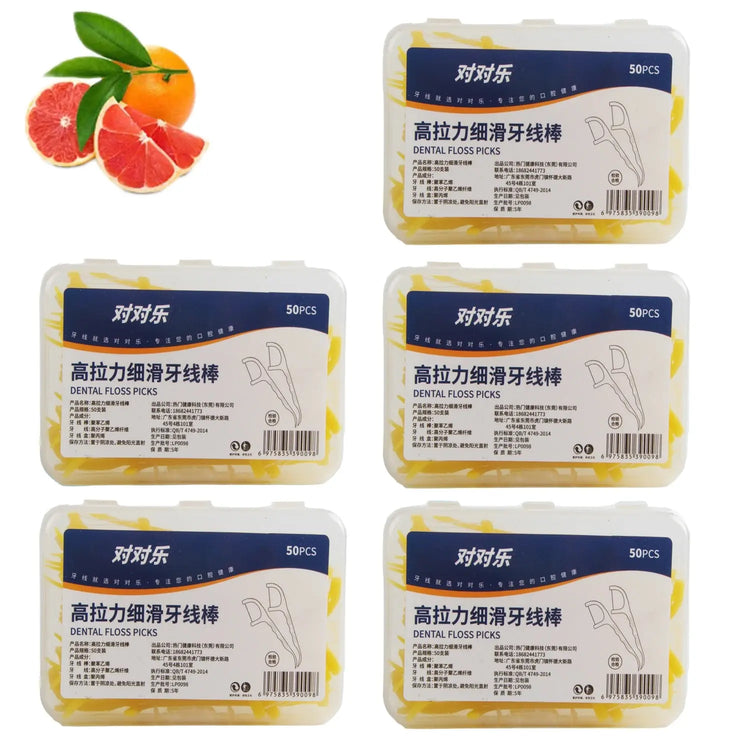 1/2/5/10 Box Portable Disposable Dental Floss Plastic Toothpick High-tension Dental Floss Stick Dental Floss Box ﻿Oral Care - HASHTAG