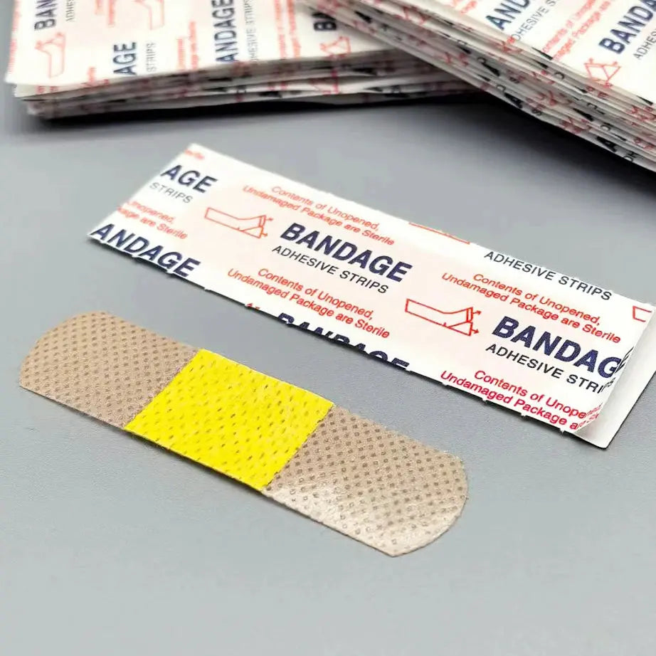 100Pcs Waterproof Breathable Cushion Adhesive Plaster Wound Hemostasis Sticker Band First Aid  Medical Gauze HASHTAG