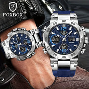 Men's Sports Watch Dual Display Digital Military Quartz Watch Alarm Clock Chronograph Computer, Multifunctional Luminous Business Watch, Student Watch, Outdoor Sports Watch HASHTAG