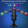 RGB USB Gaming/Podcast Computer Microphone, Condenser Desktop Singing PC Mic, Dynamic Heart-Shaped Directional Mics for Radio/Vocal/Voice, for PS4/5, for Mac, for YouTube/Live Streaming/Media/Recording HASHTAG