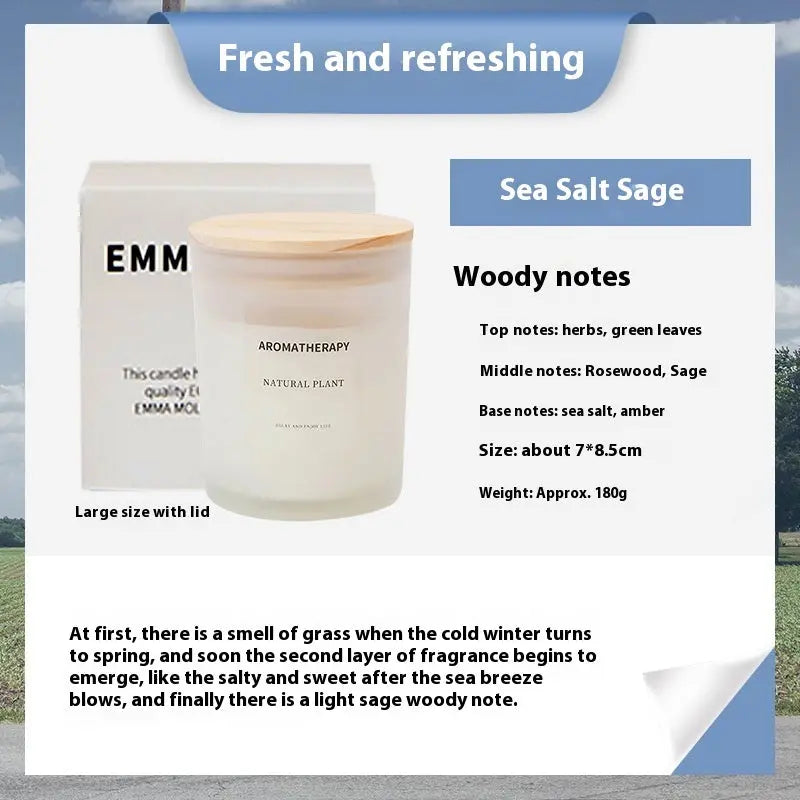 Scented Candles FIne Glass Jar Sealed With Wooden Lid Liebe - Making Life Easier