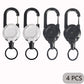 1/2/4pcs Extendable Retractable Holders Keychain Badge Reels Heavy Duty Clip With Carabiner Key Chain For Men Outdoor Bags - My Hashtag Shop