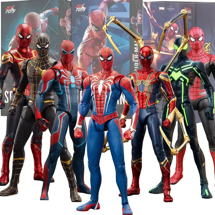 ZD Toy Marvel legends Spider Man PS4 Peter Parker Gold Black Red Action Figure Model Toys Desktop Decoration Birthday Gifts - HASHTAG