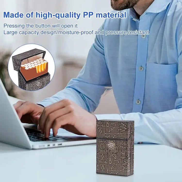 New Cigarettes Case Holder Slim 20-piece Pocket With Inner Buckle Switch Cigarette Protective Case Hand Roll For Carnivals Proms HASHTAG BAR TABACCHI