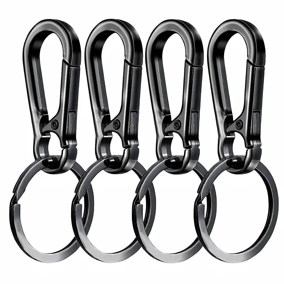 4Pcs Carabiner Clip Keychain Metal Carabiner Shape Key Ring Keyring Key Holder Clips Hook Holder Organizer for Car Keys Finder f - HASHTAG