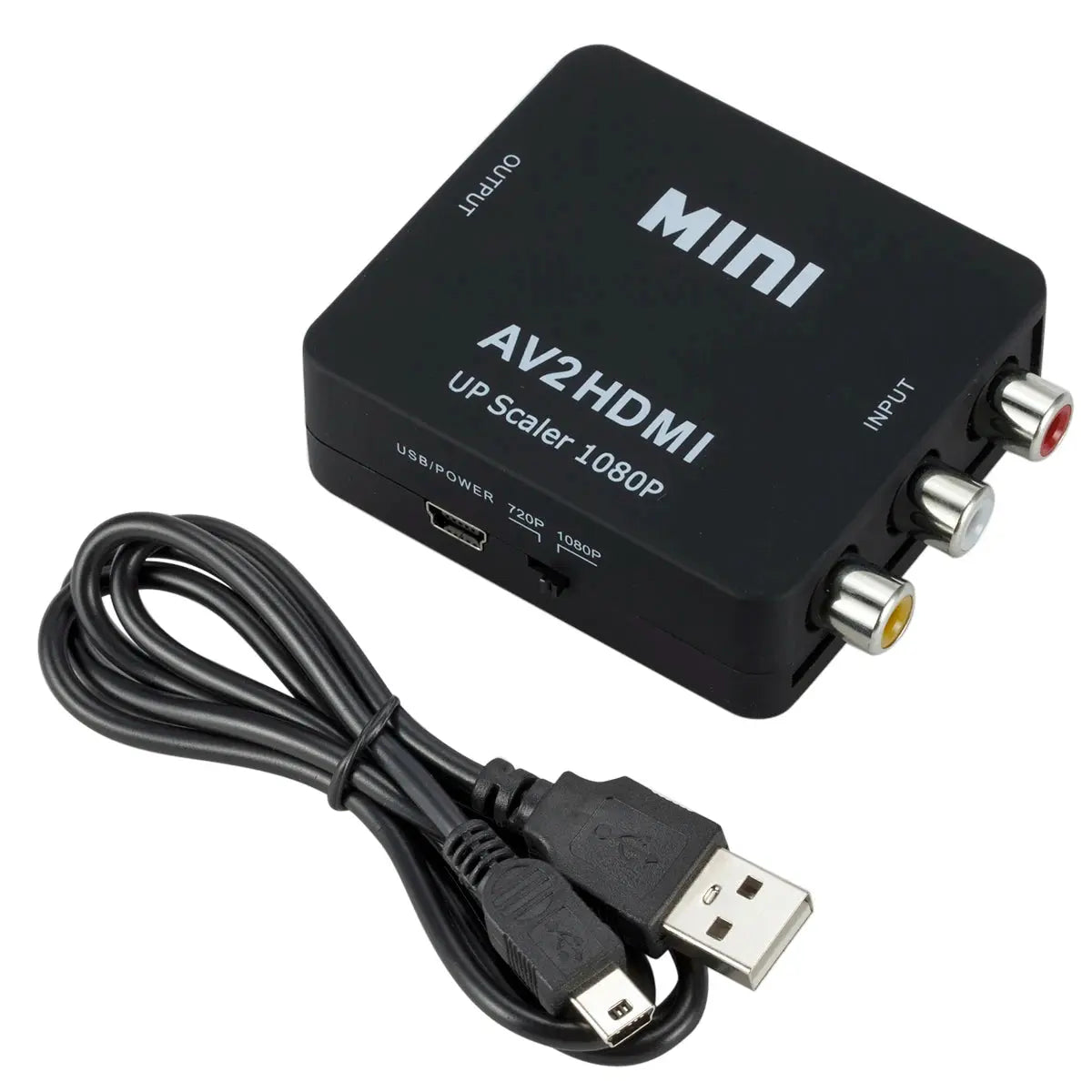 Grwibeou RCA AV to HDMI Converter High Quality HD 1080P AV 2 HDMI Adapter For TV X box PS4 PC DVD Projector AV To HDMI Converter - HASHTAG