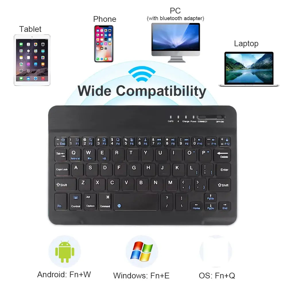 Mini Bluetooth Wireless Keyboard Mouse Set Rechargeable for Phone Tablet English Keyboards for Android Ios Windows XP Laptop PC