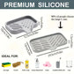 Silicone Faucet Mat Kitchen Sink Tray Soap Dispenser Sponge Drain Pad Sink SplashDrying Mat Countertop Storage Tray SoapTray HASHTAG