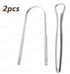 1pcs/2pcs/3pcs Metal Tongue Scraper Cleaner for Adults & Kids, Portable Stainless Steel Tongue Scrapers Brushes for Removing - HASHTAG