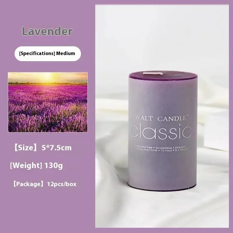 Candle Brilliant Fragrance Smokeless Cylindrical Color Aromatherapy - HASHTAG