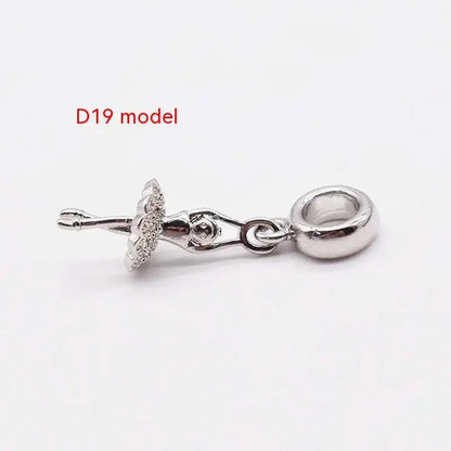 14K Gold Copper Plating Large Hole Spacer Bead Pendant Charms Liebe - Making Life Easier