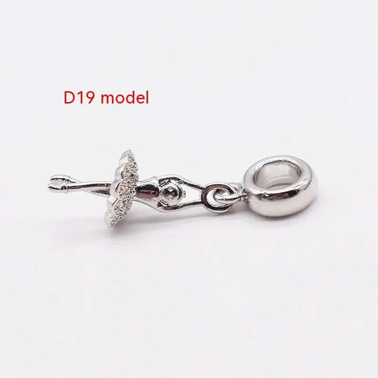 14K Gold Copper Plating Large Hole Spacer Bead Pendant Charms Liebe - Making Life Easier