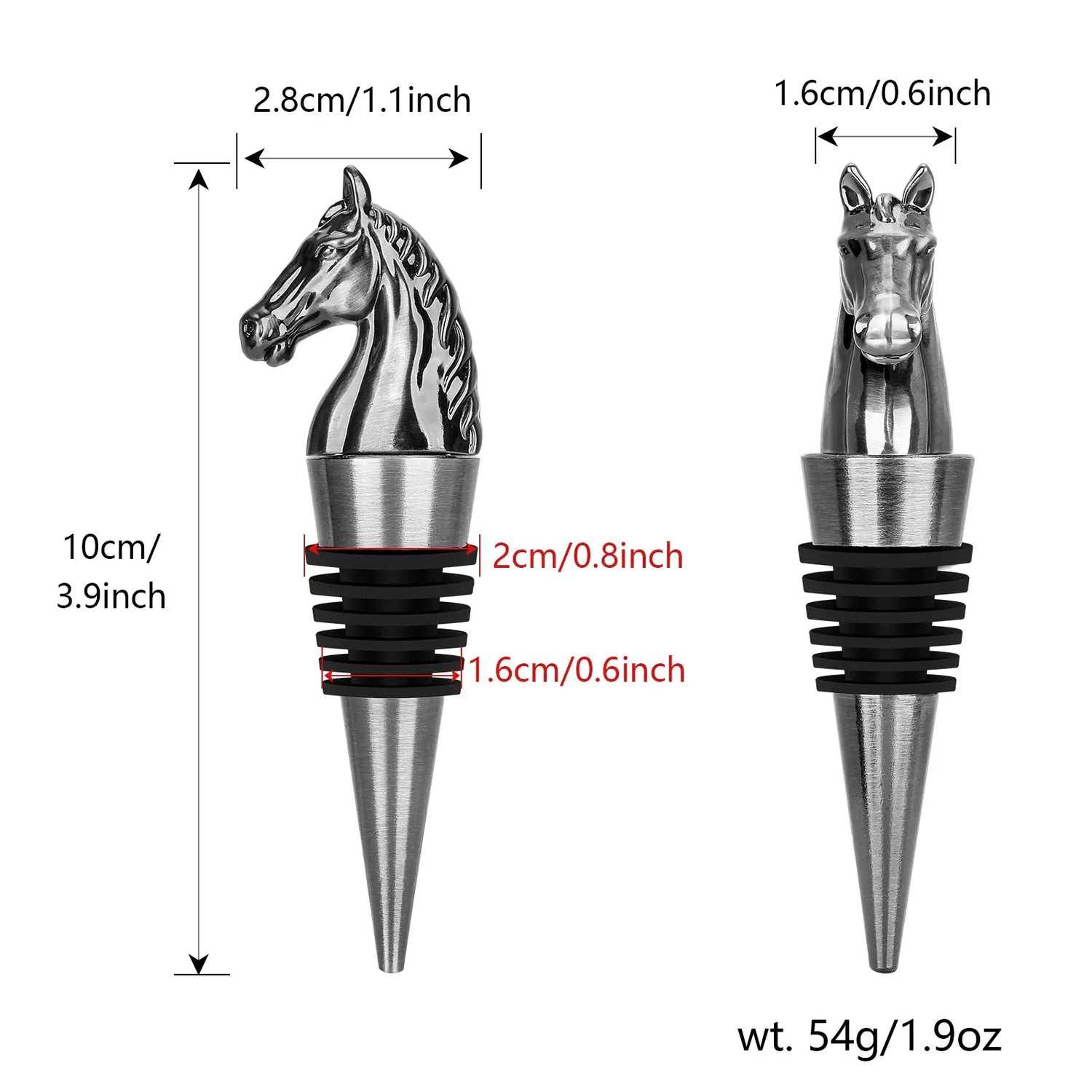 Luxury Horse Head Wine Bottle Stopper Animal-shaped Wine Stopper For Preserving Red Wine, A Kitchen Storage Gift, A Birthday Gift For Universal Wine Preservation Supplies. AliExpress