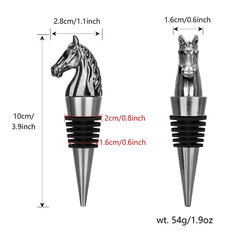 Luxury Horse Head Wine Bottle Stopper Animal-shaped Wine Stopper For Preserving Red Wine, A Kitchen Storage Gift, A Birthday Gift For Universal Wine Preservation Supplies. AliExpress