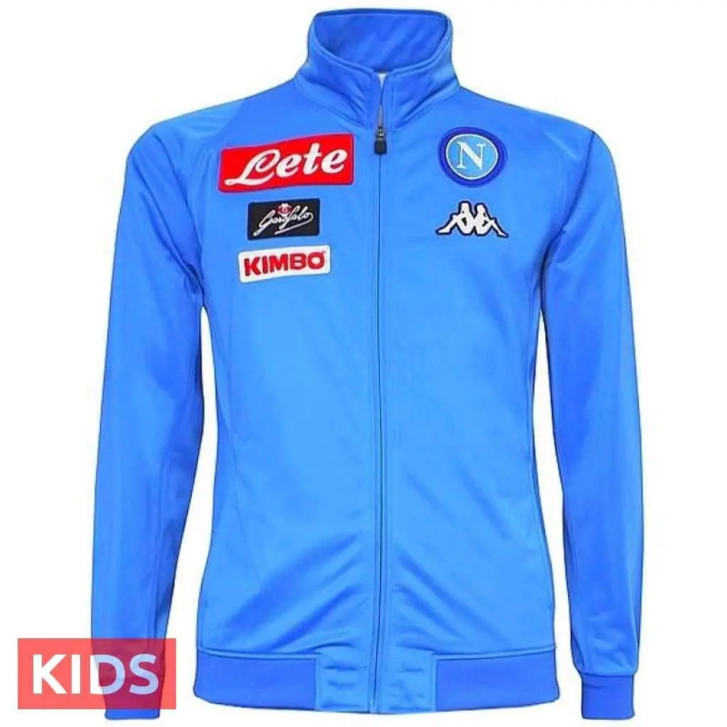 Kids - SSC Napoli light blue training Soccer Tracksuit 2016/17 - Kappa-2