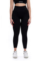 Leggings a costine nero modello CIRCE a vita alta LEKWIK®
